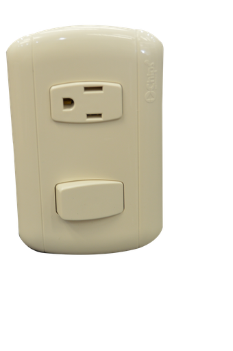 [14634] Interruptor Sencillo y Toma Polarizada