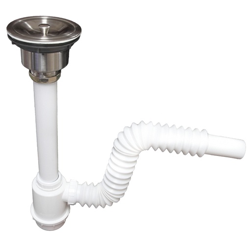 [15013] Canasta Bote Sifón Flexible para Lava-Trasto Limpia Fácil 2335D