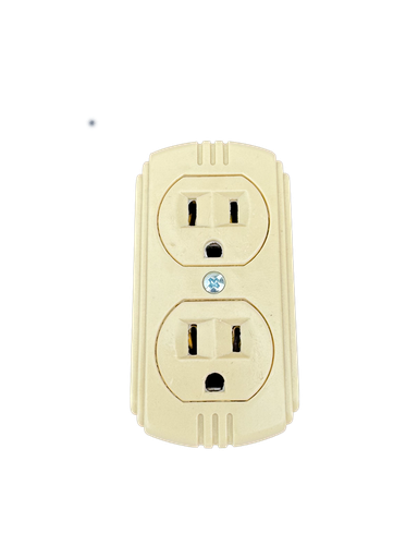 [14990] Toma Corriente Doble Sobreponer Clásico