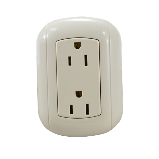 [13744] Toma Corriente Doble Sobreponer